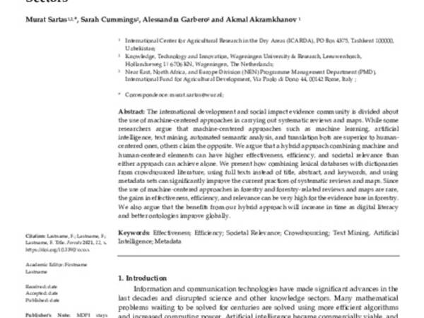 A Human Machine Hybrid Approach for Systematic Reviews and Maps in International Development and Social Impact Sectors