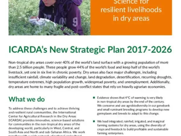 ICARDA’s New Strategic Plan 2017-2026 Highlights