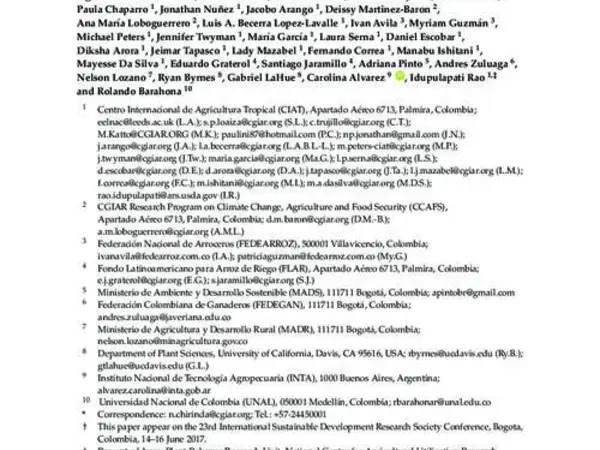 Novel Technological and Management Options for Accelerating Transformational Changes in Rice and Livestock Systems