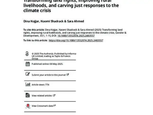 Transforming land rights, improving rural livelihoods, andcarving just responses to the climate crisis