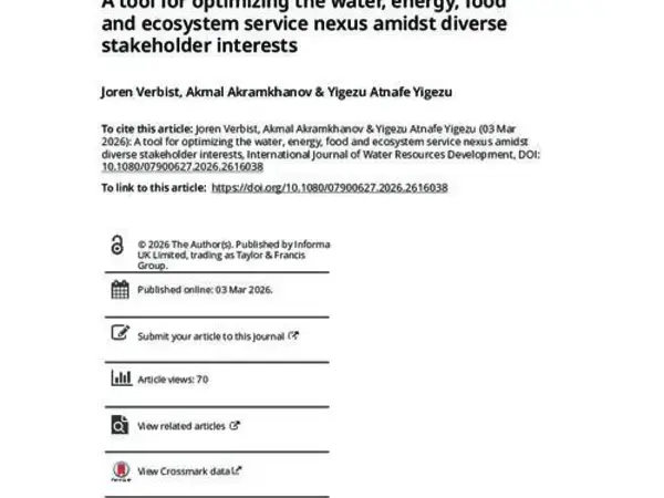 A tool for optimizing the water, energy, food and ecosystem service nexus amidst diverse stakeholder interests