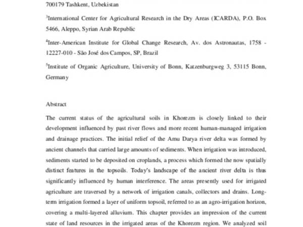 Soils and Soil Ecology in Khorezm