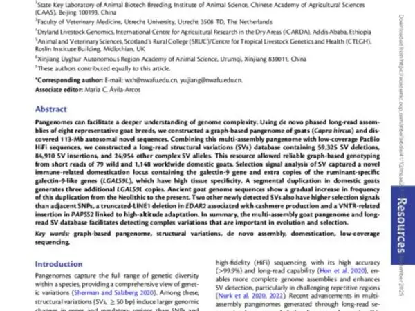 A Graph-based Goat Pangenome Reveals Structural Variations Involved in Domestication and Adaptation 
