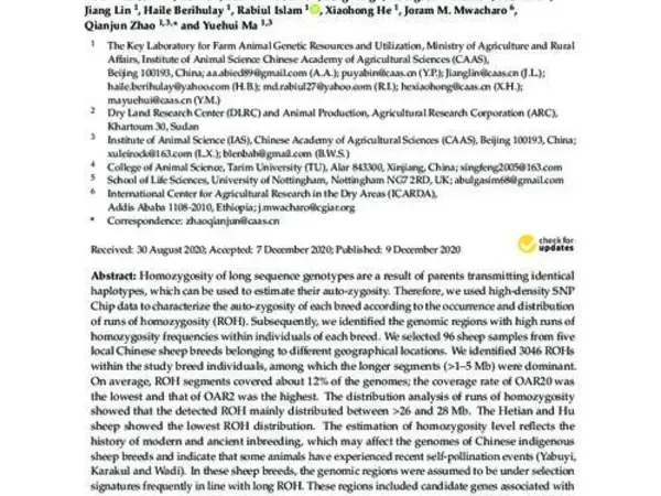 Genome-Wide Analysis Revealed Homozygosity and Demographic History of Five Chinese Sheep Breeds Adapted to Dierent Environments