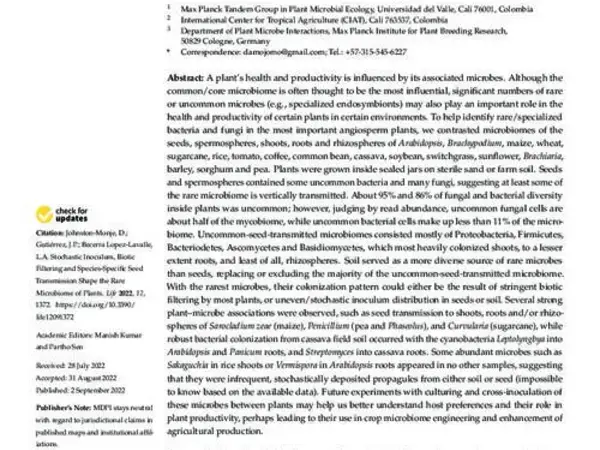Stochastic Inoculum, Biotic Filtering and Species-Specific Seed Transmission Shape the Rare Microbiome of Plants