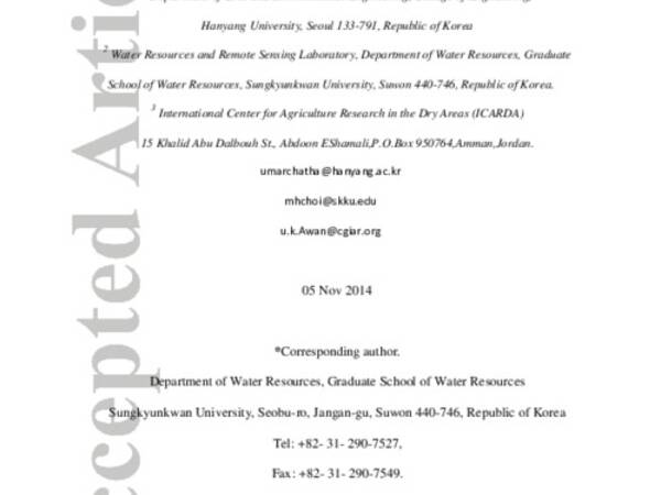 Spatio-temporal Distribution of Actual Evapotranspiration in the Indus Basin Irrigation System