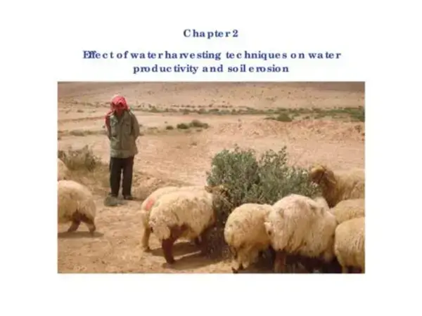 Effect of water harvesting techniques on water productivity and soil erosion