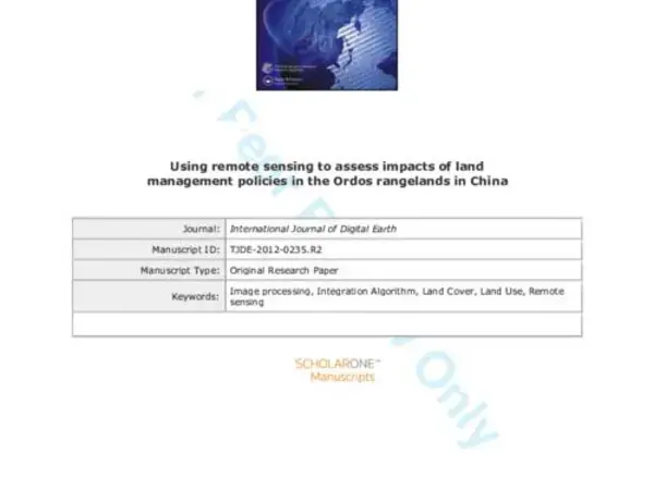 Using remote sensing to assess impacts of land management policies in the Ordos rangelands in China