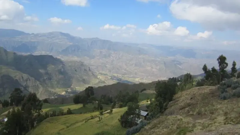 A gorgeous, but treacherous valley where faba bean production is now being resurrected at Haroye and surrounding villages in Kutaber district 