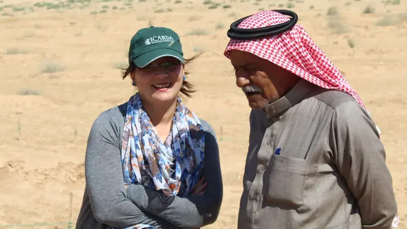 Mira Haddad in the field