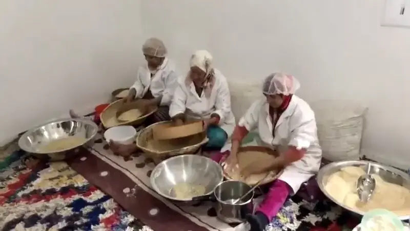 Women using the newly-developed ingredients to make traditional dishes