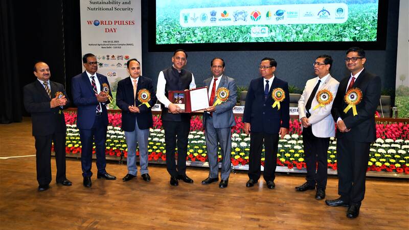 Excellence Award in the field of Pulses Improvement by the ISPRD and ICAR-IIPR on World Pulses Day 2023