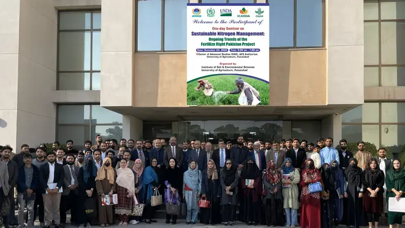 a one-day seminar on “Sustainable Nitrogen Management: Ongoing Trends of the USDA-funded Fertilize Right Pakistan Project”