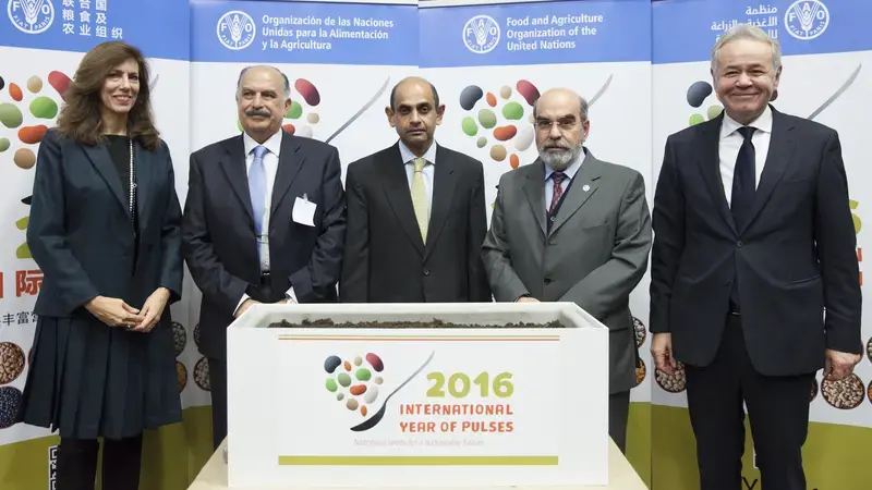 Inaugural ceremony at the FAO headquarters in Rome to launch 2016 International Year of Pulses.