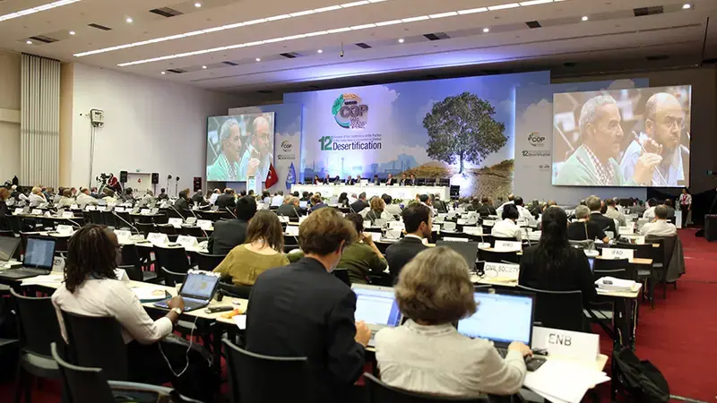 A session in progress at the UNCCD COP12 in Turkey.