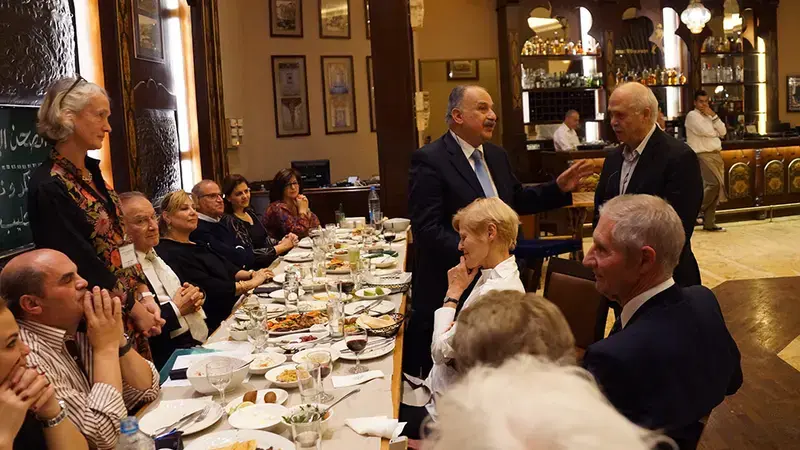 BOT Chair, Dr. Toulmin, and Dr. Solh thanking Dr. Oweis for his loyalty to ICARDA.