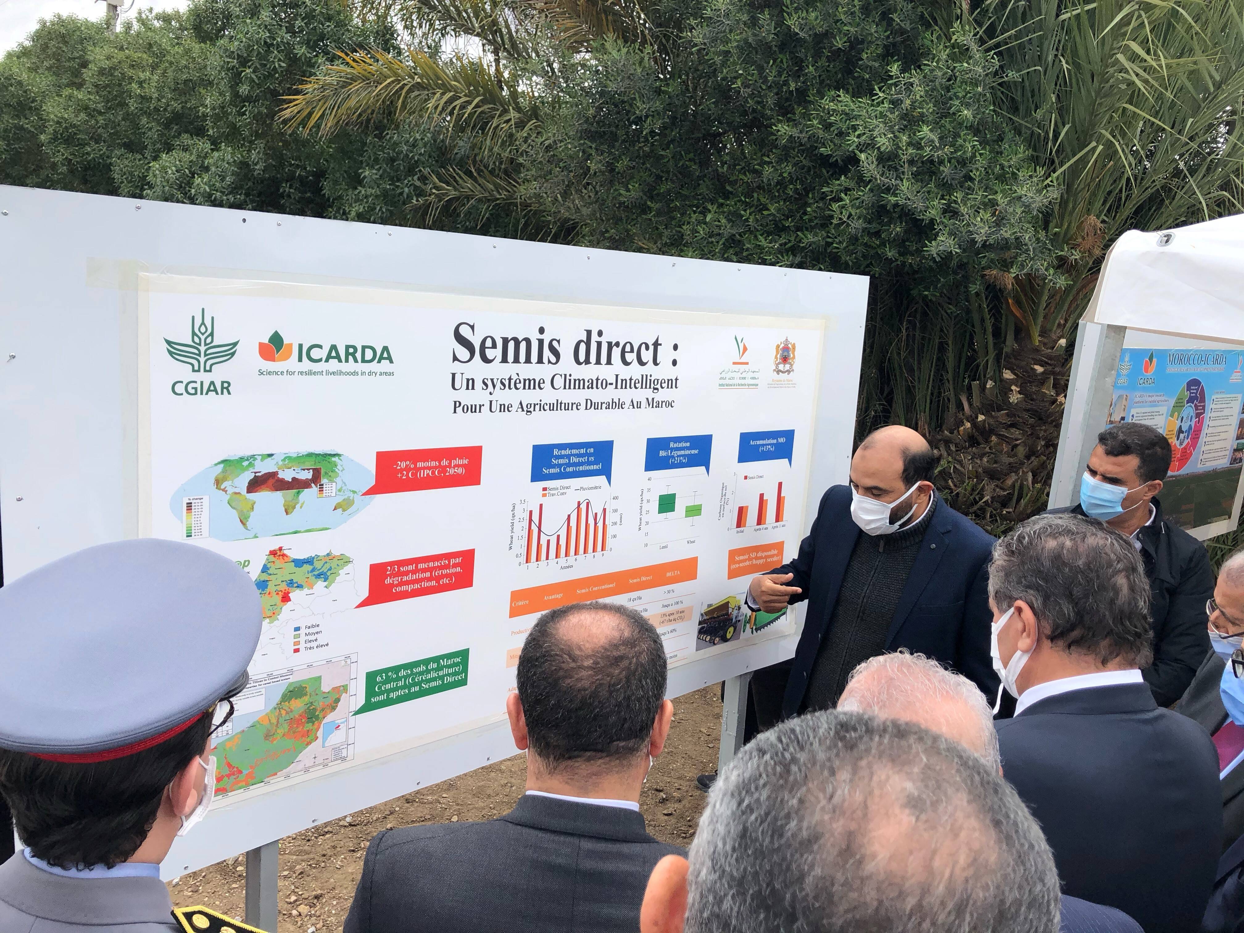 Morocco's Prime Minister and former Minister of Agriculture Aziz Akhannouch visits ICARDA in Morocco.