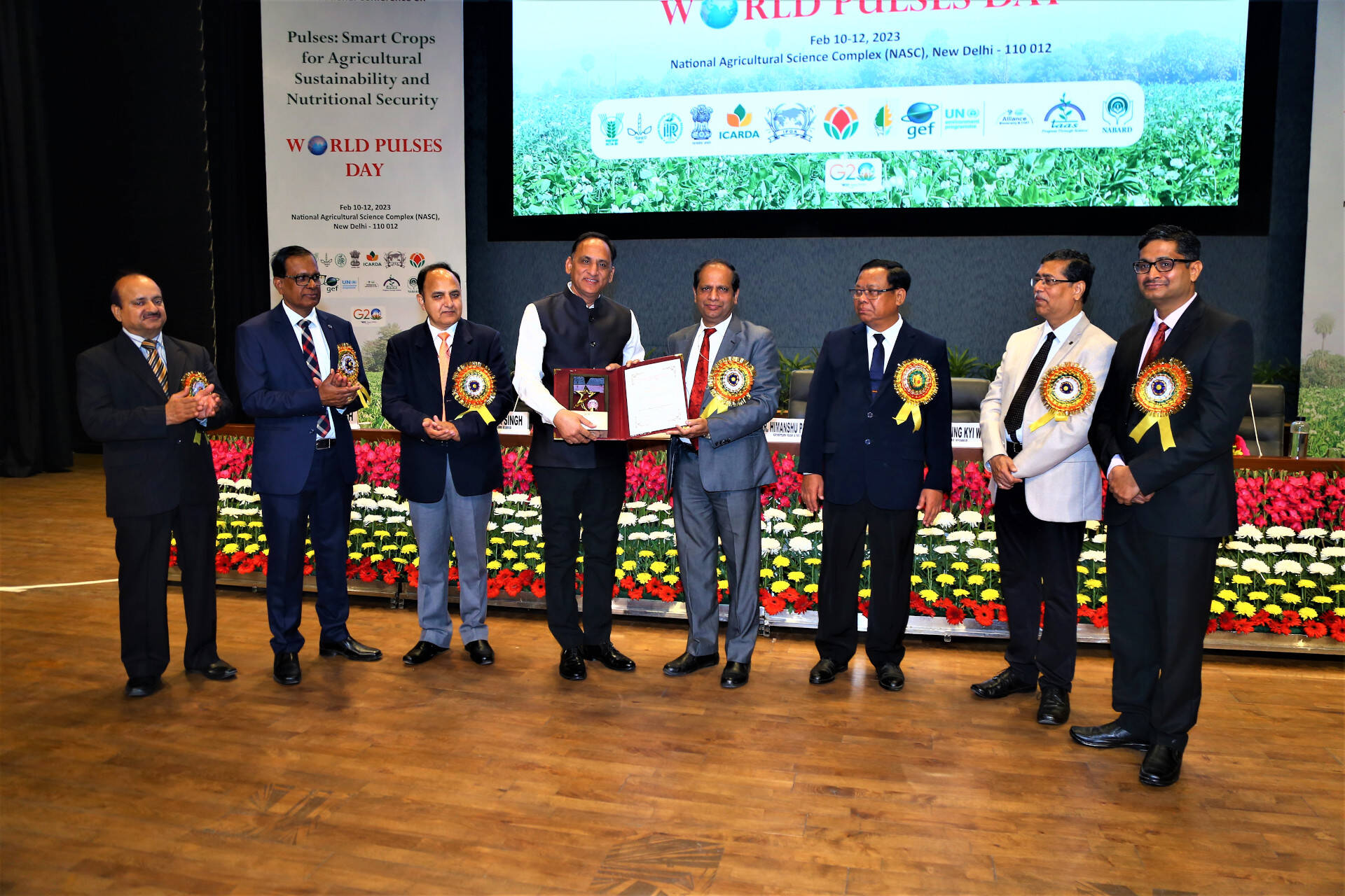  Excellence Award in the field of Pulses Improvement by the ISPRD and ICAR-IIPR on World Pulses Day 2023