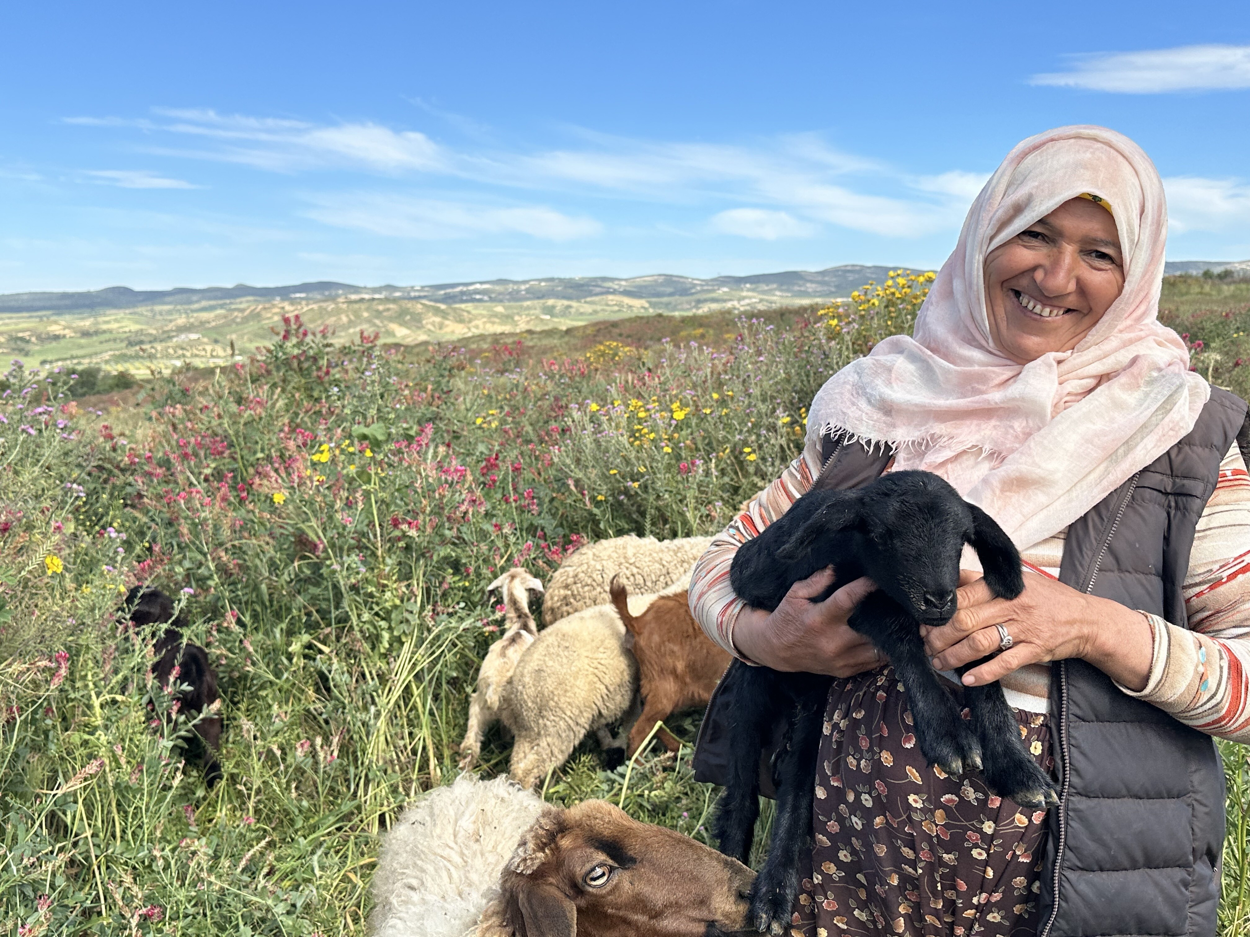 Dalila, a Tunisian woman farmer participating in ICARDA’s pilot efforts in Zaghouan, Tunisia. Photo Dr. Sawsan HassanICARDA