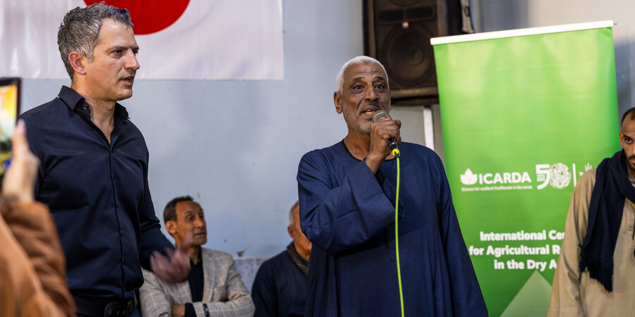 Egyptian farmer meeting with the high level delegation in Qena,  Egypt