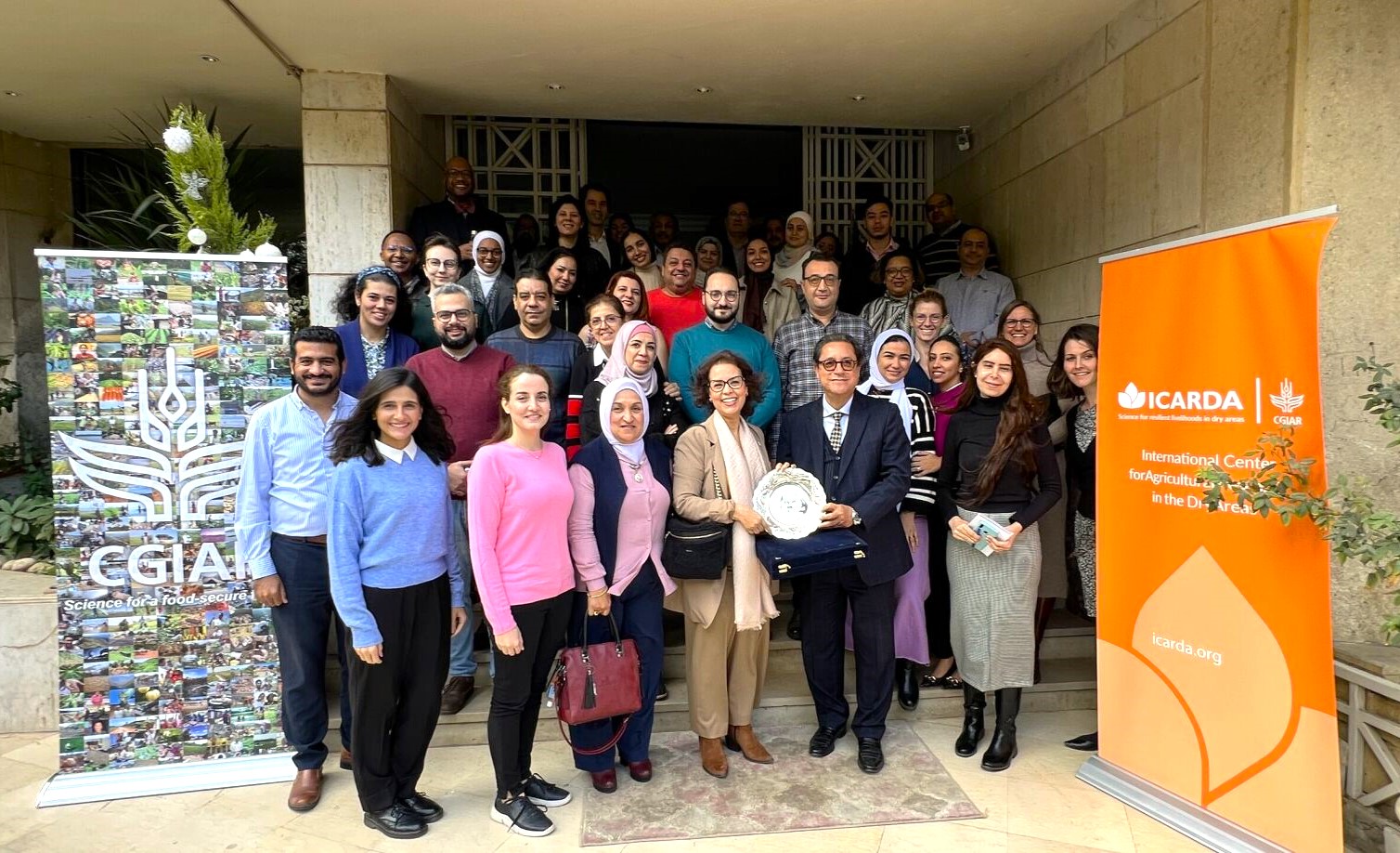 Dr. Ismahane Elouafi, CGIAR Executive Managing Director visits ICARDA Cairo Office in December 2023. Photo by James Pursey/ICARDA.