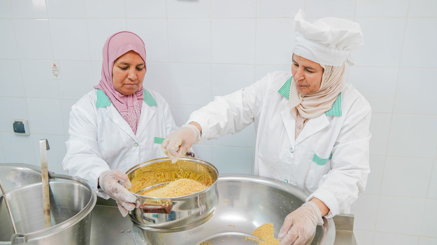 Women Cooperative preparing Couscous in Morocco. 2024. Photo by Adnane Azizi/ICARDA.